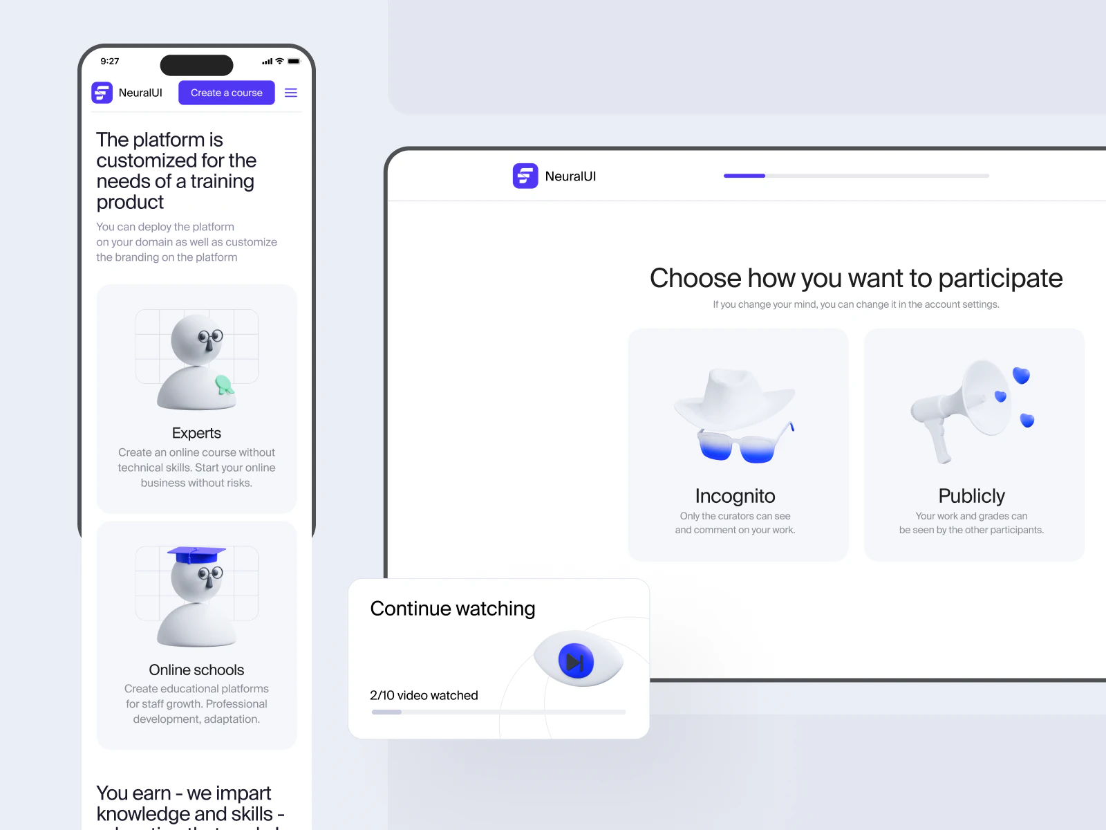Персонализация платформы — Neural UI